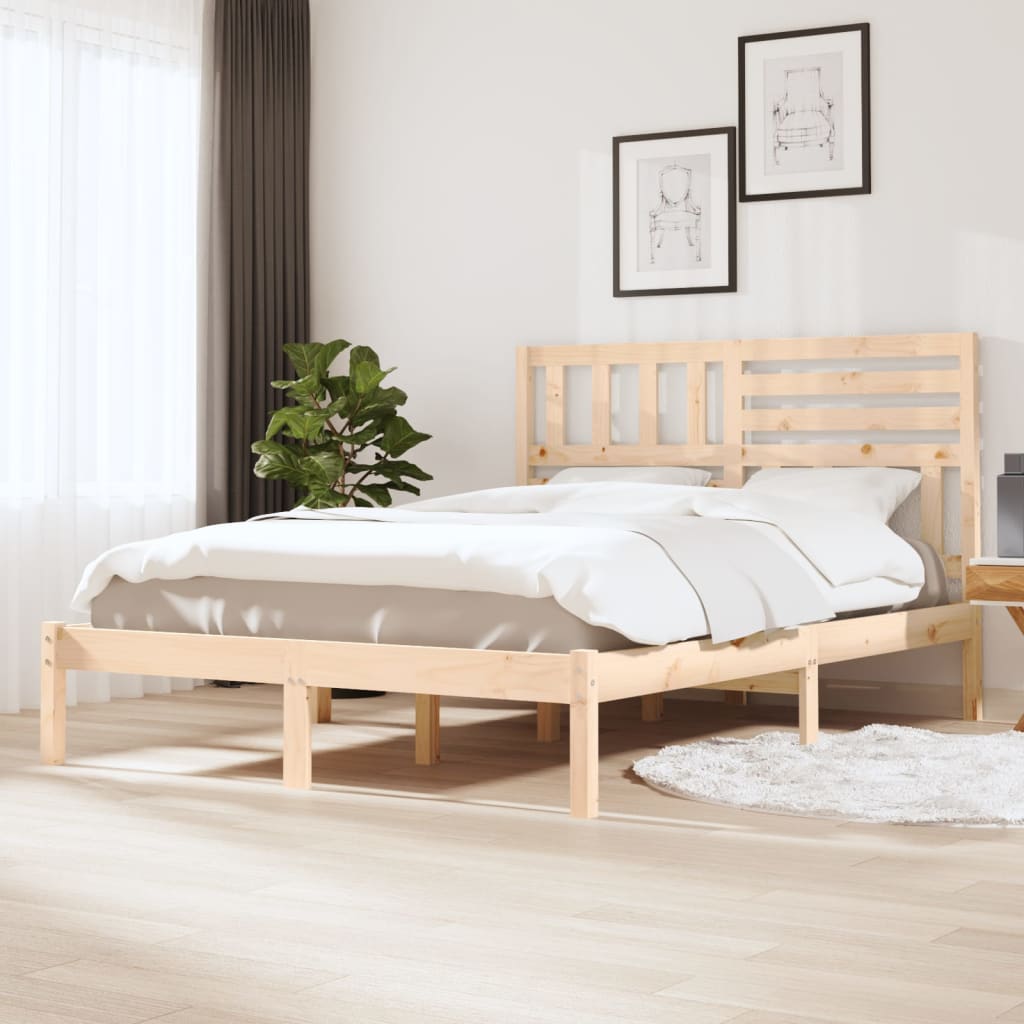 Massivholzbett ohne Matratze 120x200 cm Kiefernholz