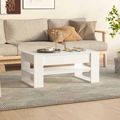Couchtisch Weiß 102x55x45 cm Holzwerkstoff