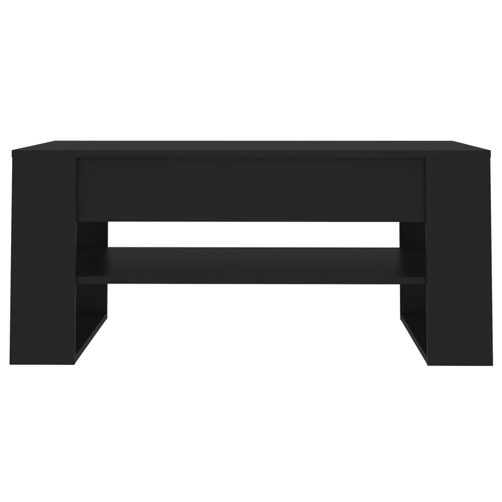 Coffee Table Black 102x55x45 cm Wood Material