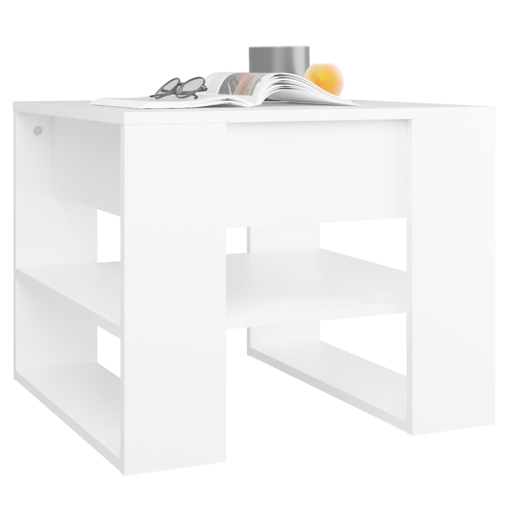 Coffee Table White 55.5x55x45 cm Wood Material