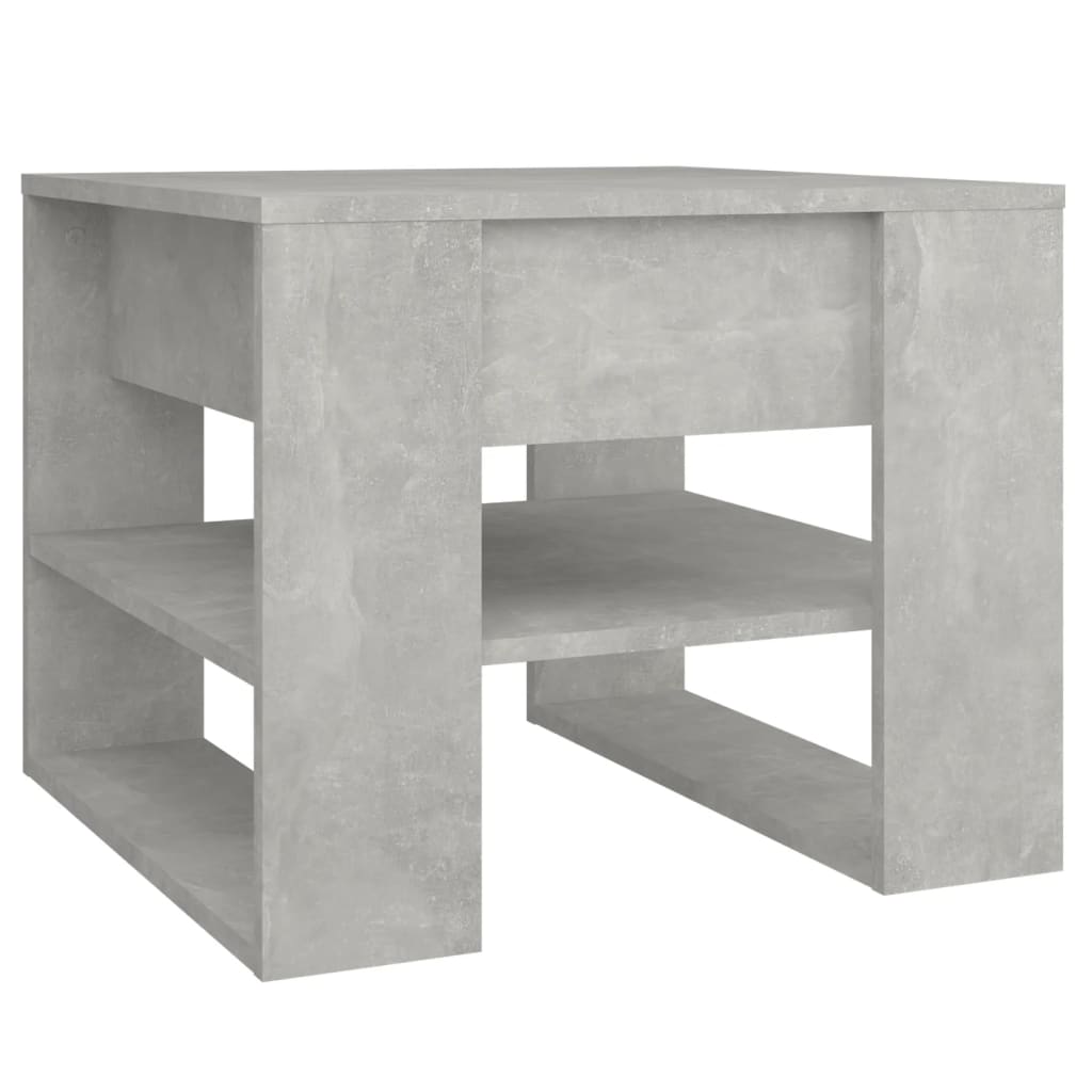 Table basse gris béton 55,5x55x45 cm en bois