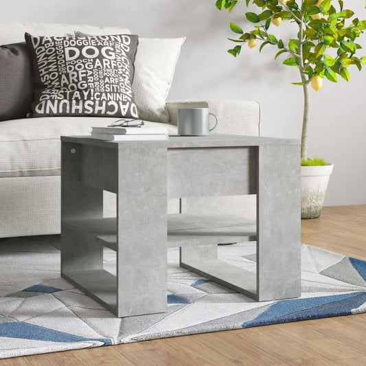 Table basse gris béton 55,5x55x45 cm en bois