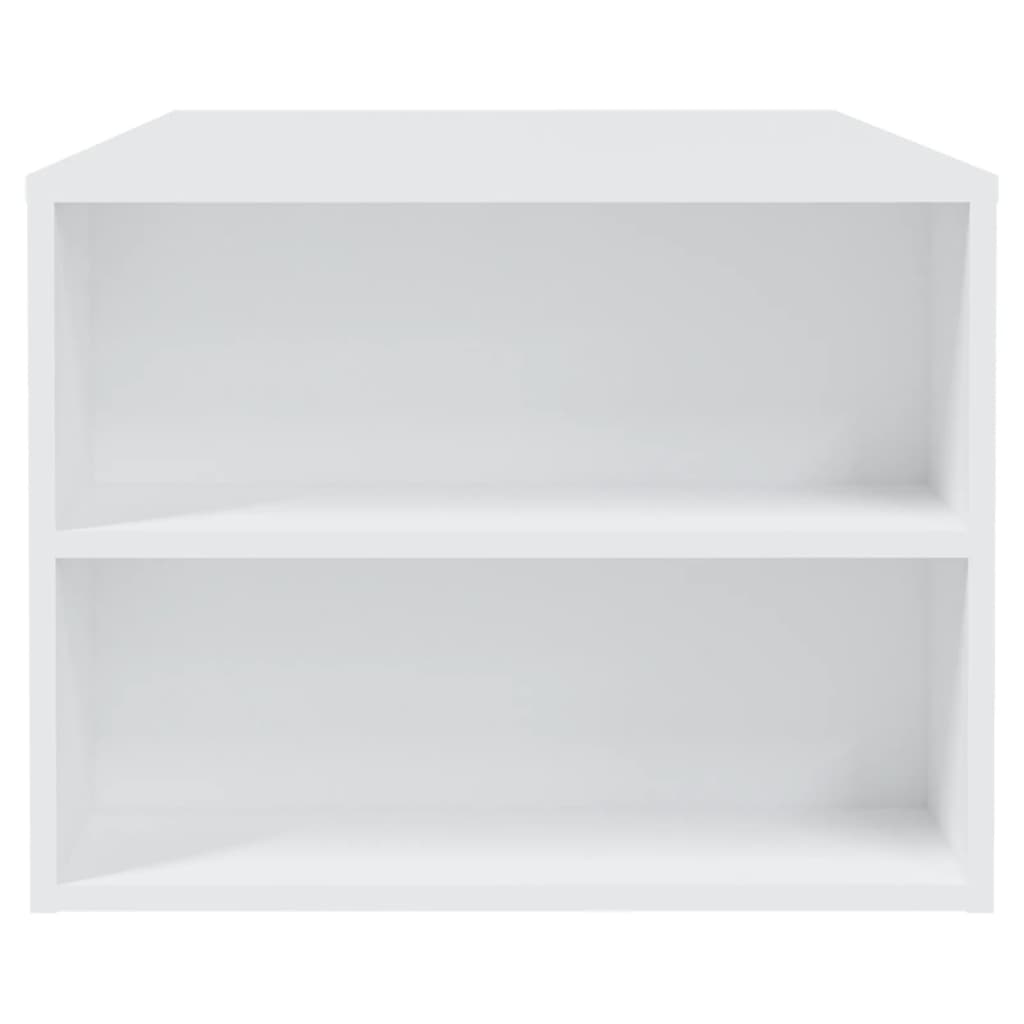 Table basse blanche 102x55x42 cm en bois