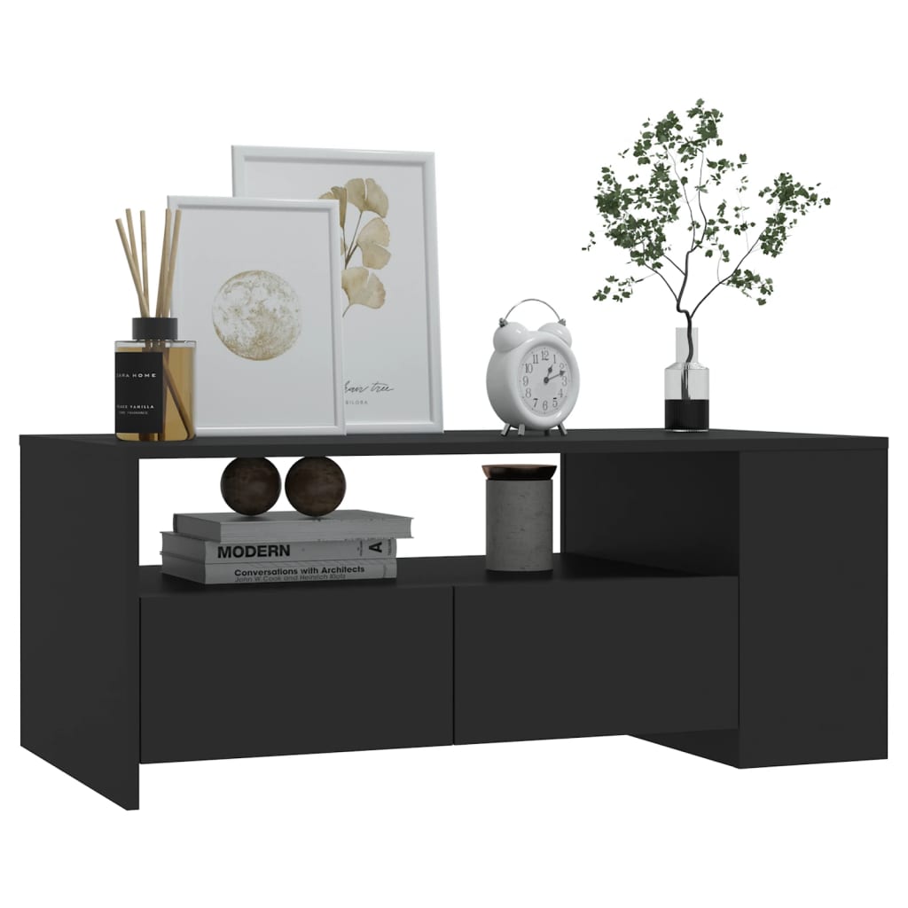 Coffee Table Black 102x55x42 cm Wood Material
