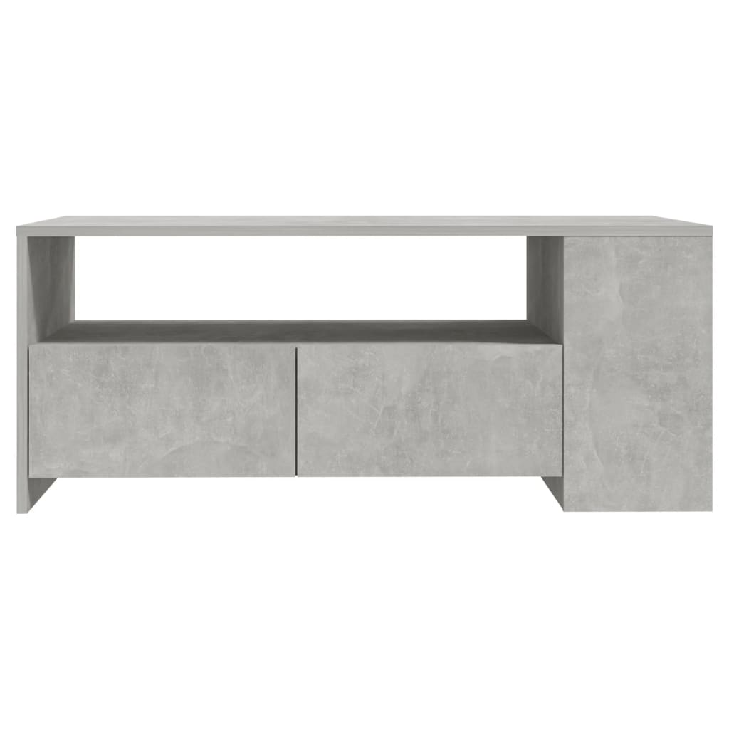 Table basse gris béton 102x55x42 cm en bois