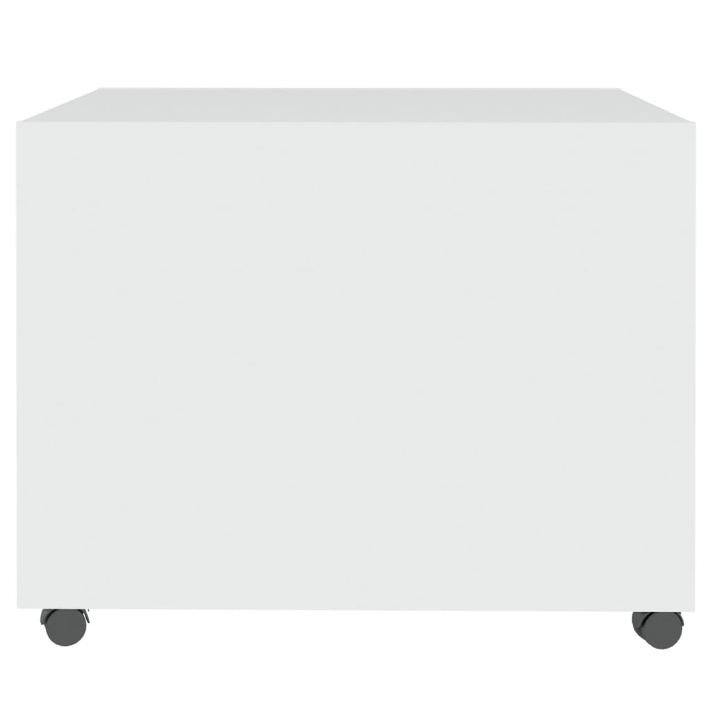 Table basse blanche 55x55x40 cm en bois