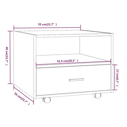 Couchtisch Sonoma-Eiche 55x55x40 cm Holzwerkstoff