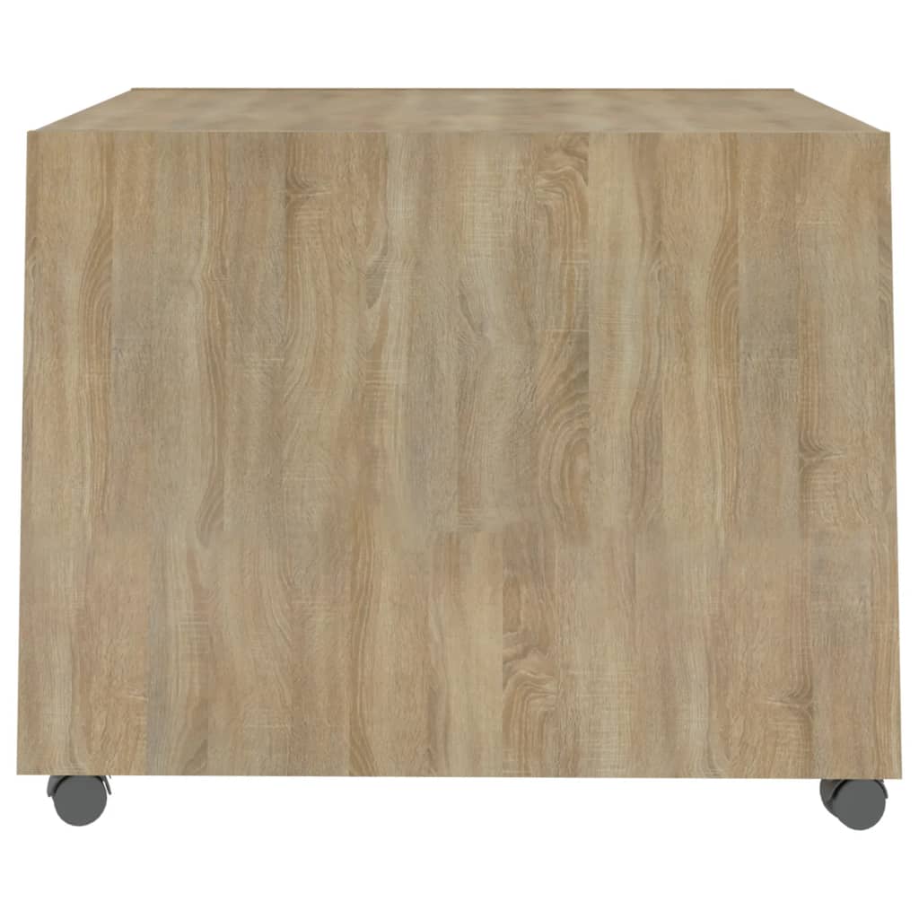 Couchtisch Weiß Sonoma-Eiche 55x55x40 cm Holzwerkstoff