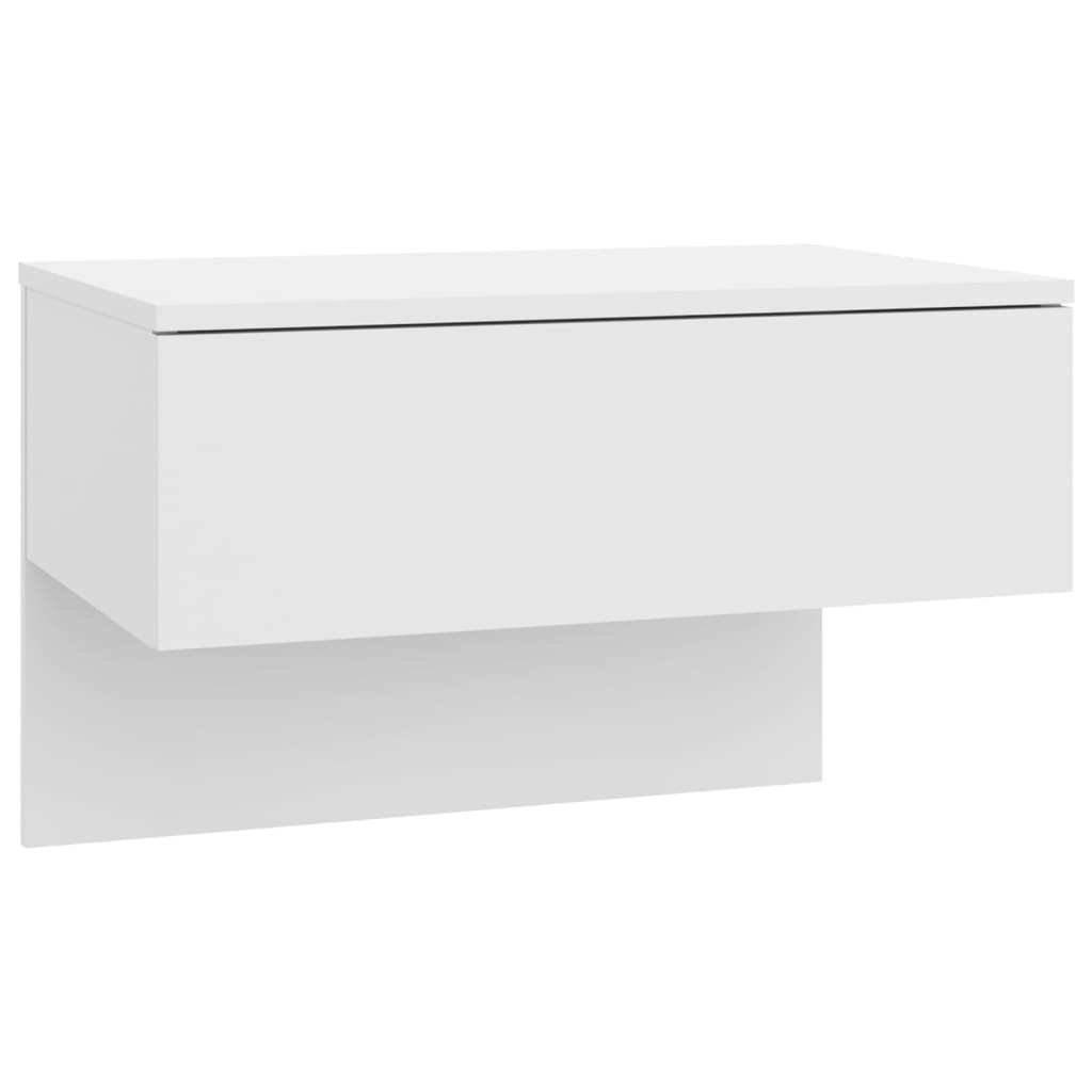 Table de chevet murale blanche