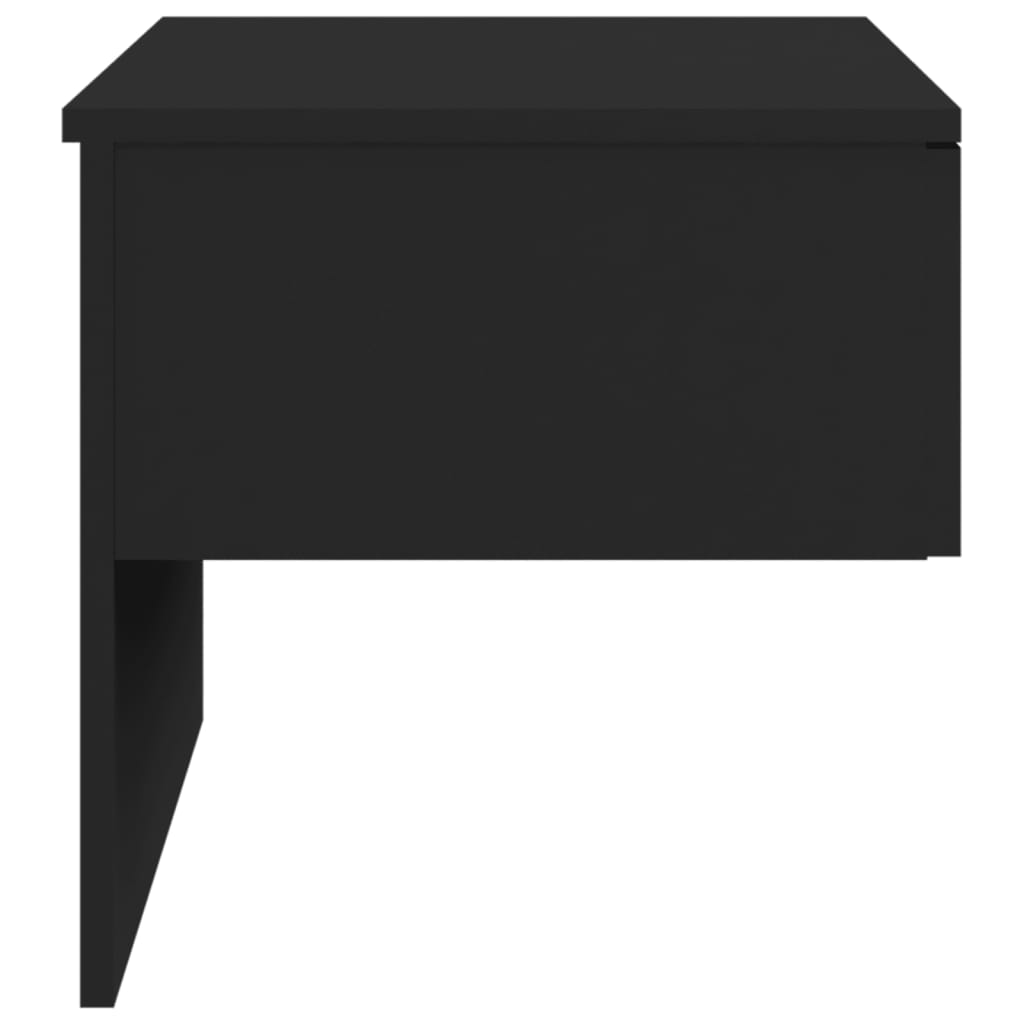 Table de chevet murale noire