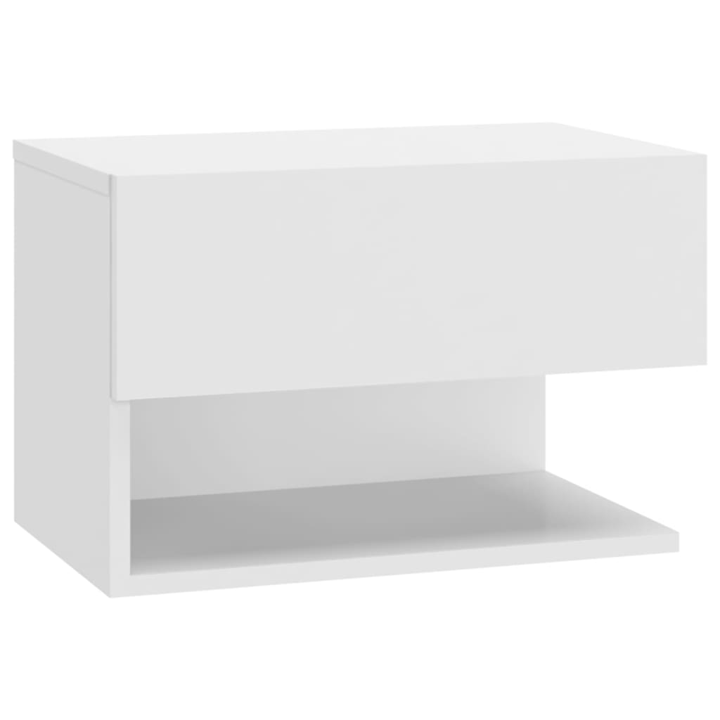 Table de chevet murale blanche