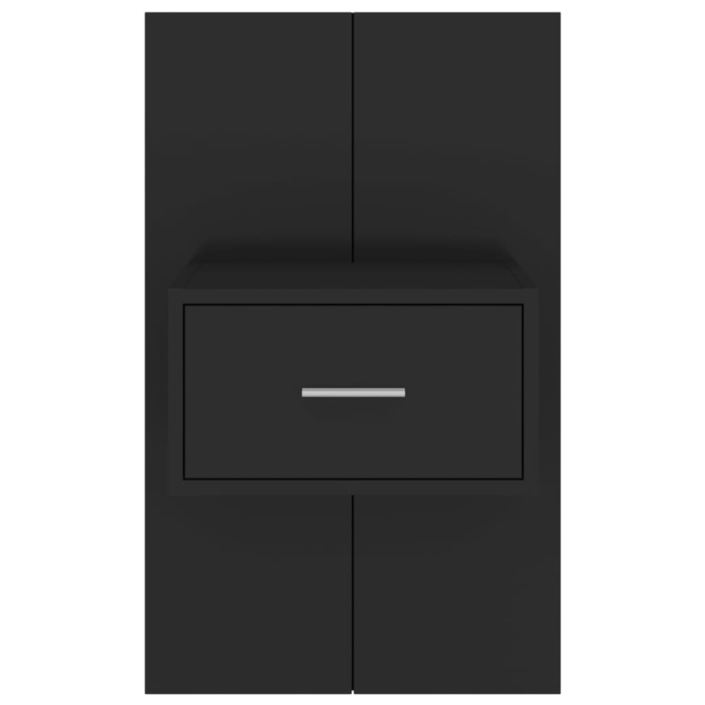 Wand-Nachttische 2 Stk. Schwarz
