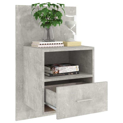 Wand-Nachttische 2 Stk. Betongrau