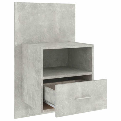 Wand-Nachttische 2 Stk. Betongrau