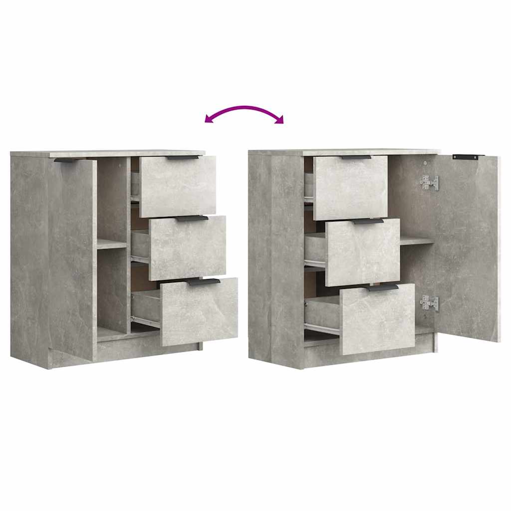 Sideboard Betongrau 60x30x70 cm Holzwerkstoff