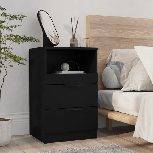 Table de chevet en bois noir