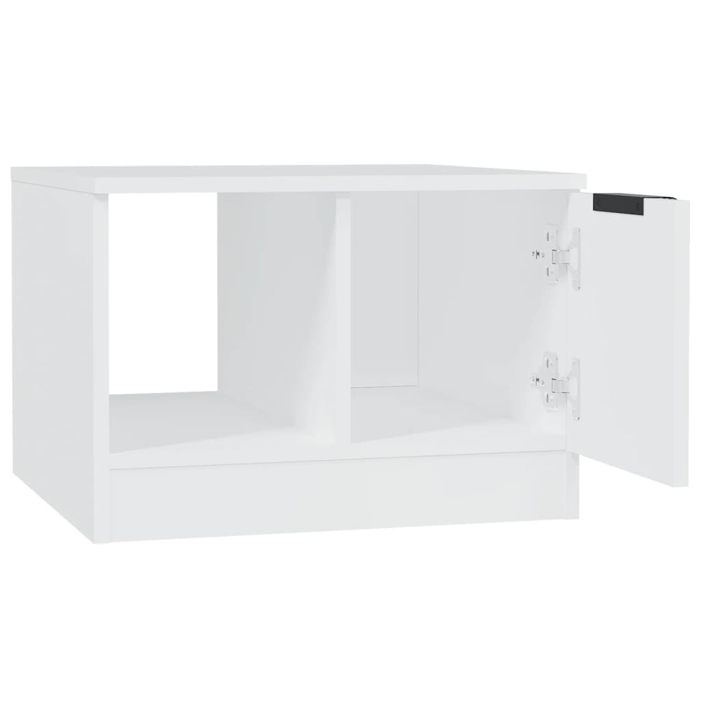 Table basse blanche 50x50x36 cm en bois