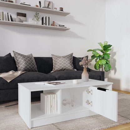 Couchtisch Weiß 102x50x36 cm Holzwerkstoff