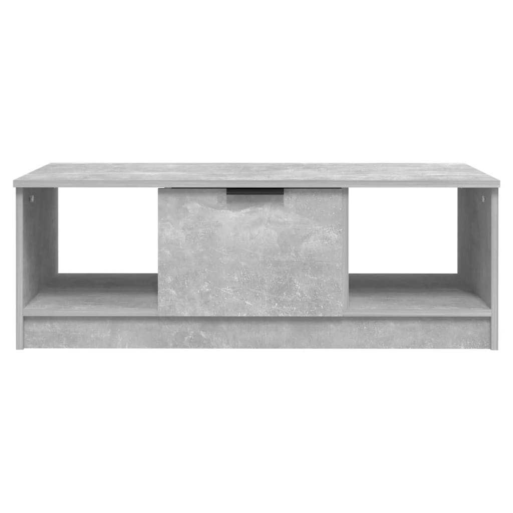 Table basse gris béton 102x50x36 cm en bois