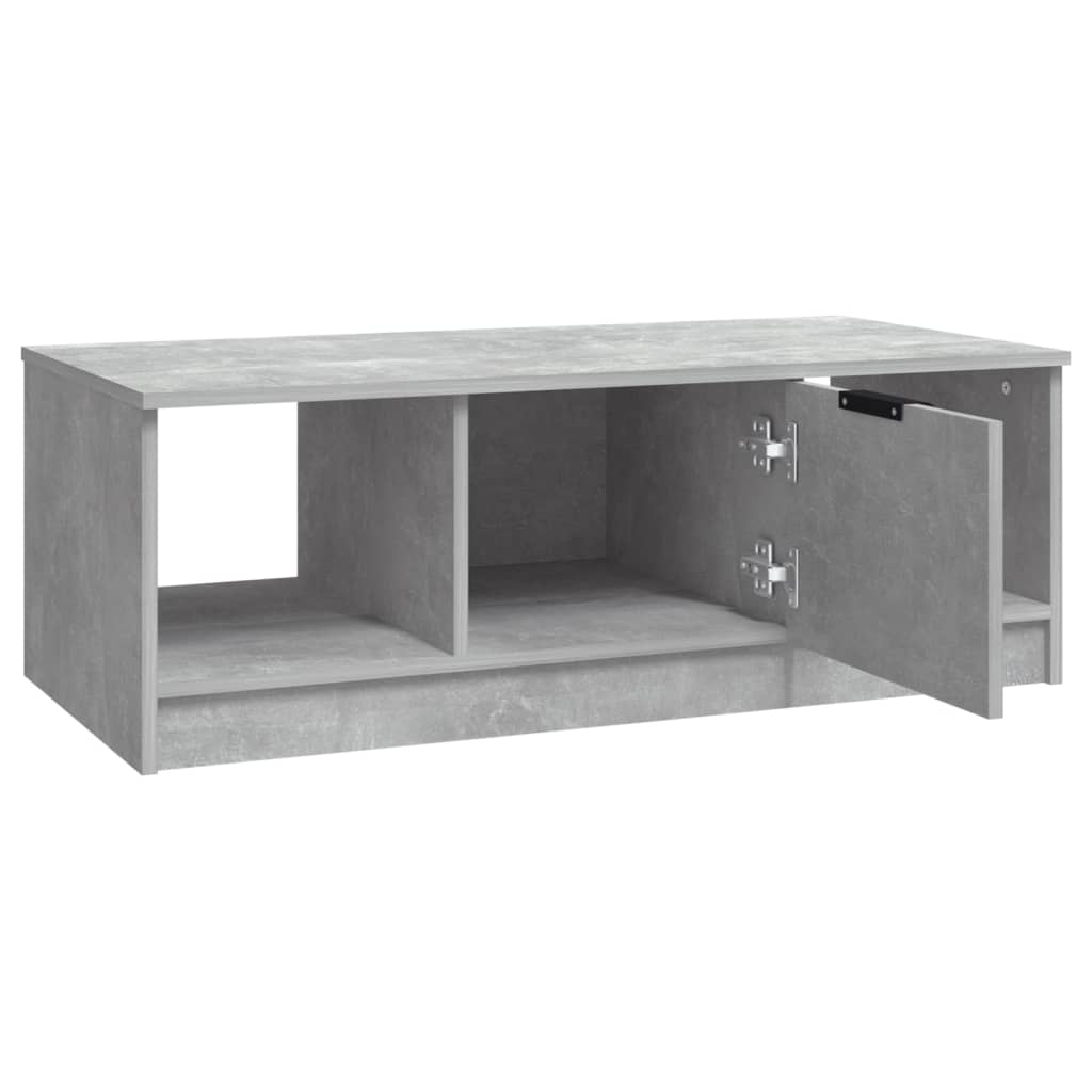 Table basse gris béton 102x50x36 cm en bois
