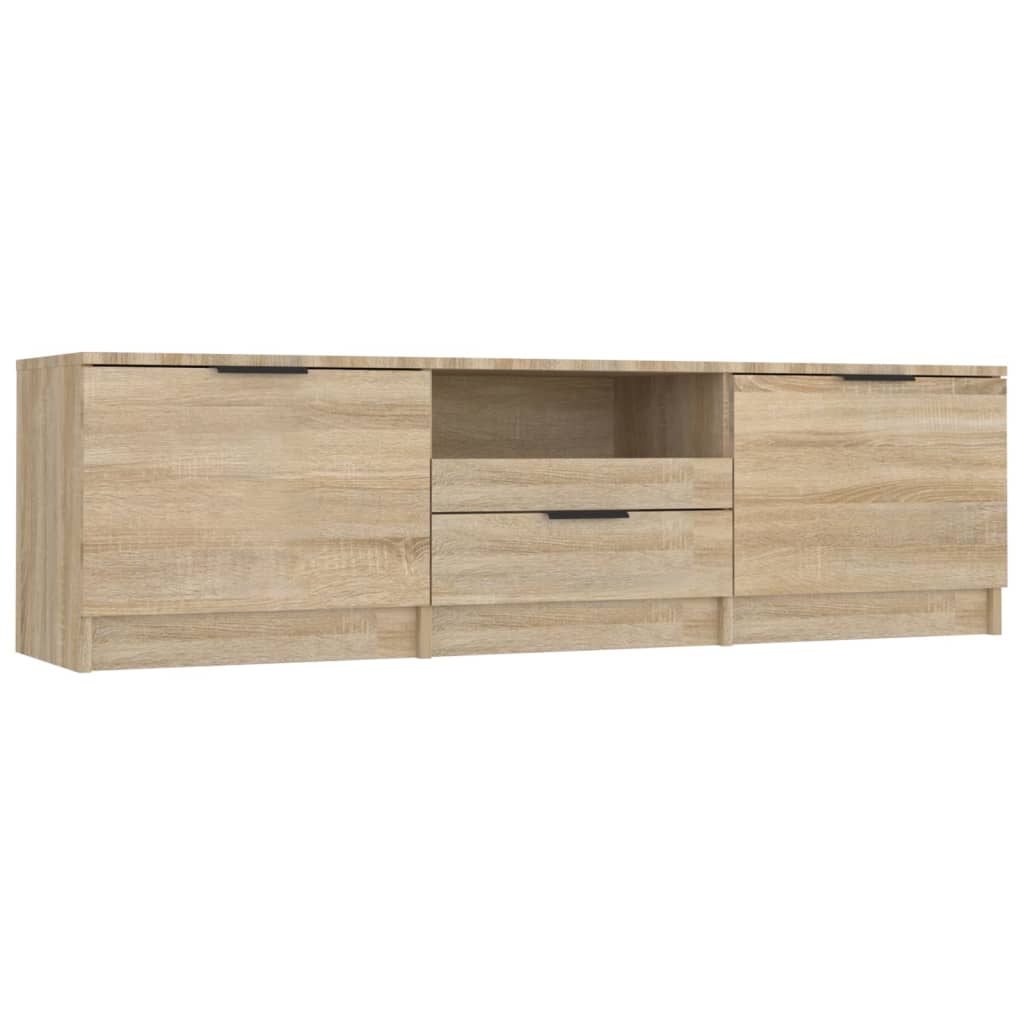 Meuble TV chêne Sonoma 140x35x40 cm matériau bois