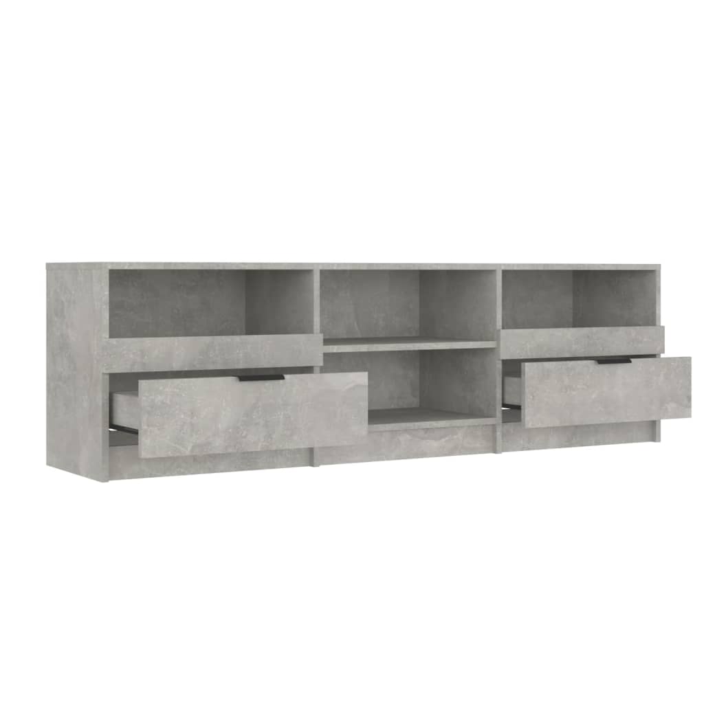 Meuble TV gris béton 150x33,5x45 cm en bois