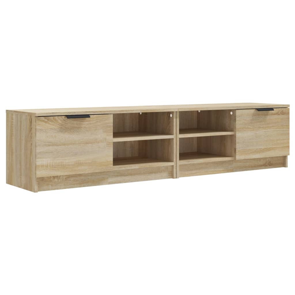 Meubles TV, lot de 2, en chêne Sonoma, 80 x 35 x 36,5 cm.