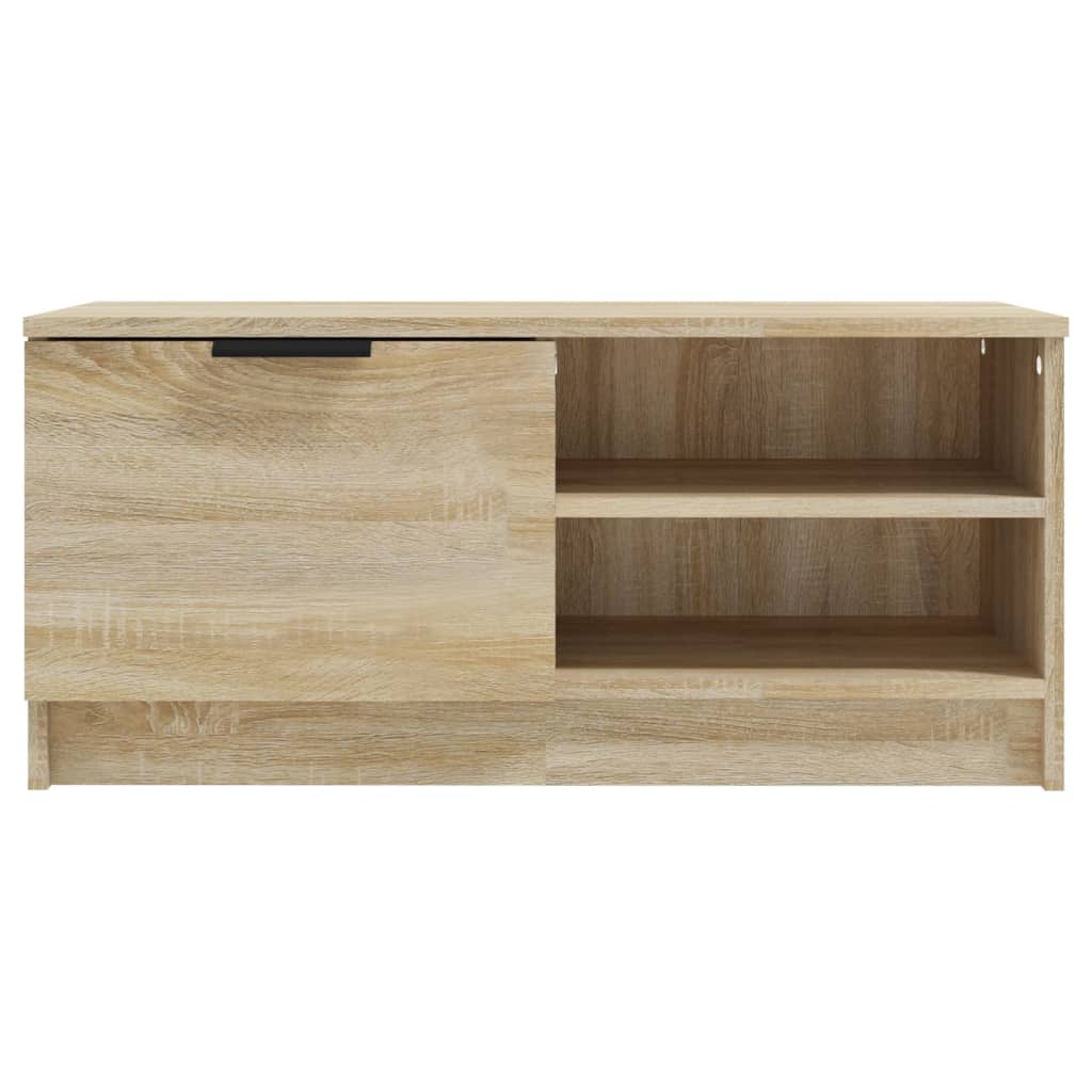 Meubles TV, lot de 2, en chêne Sonoma, 80 x 35 x 36,5 cm.