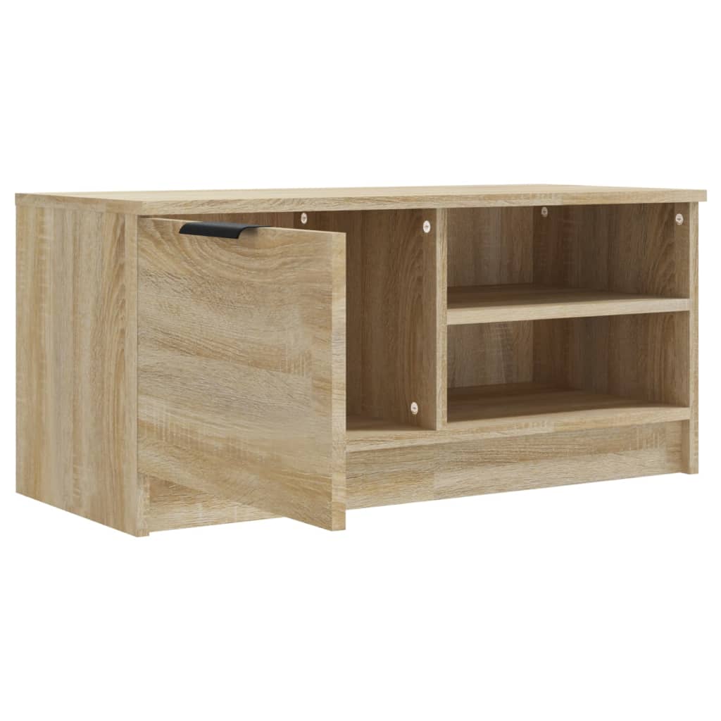 Meubles TV, lot de 2, en chêne Sonoma, 80 x 35 x 36,5 cm.