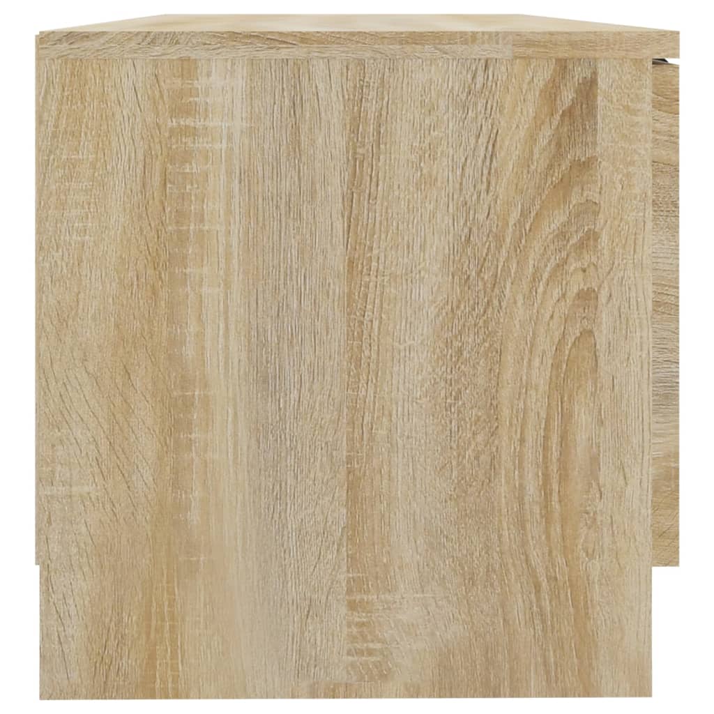Meubles TV, lot de 2, en chêne Sonoma, 80 x 35 x 36,5 cm.