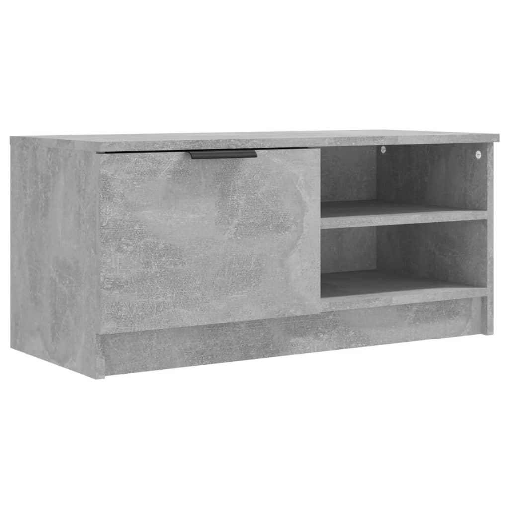 Meuble TV gris béton 80x35x36,5 cm en bois