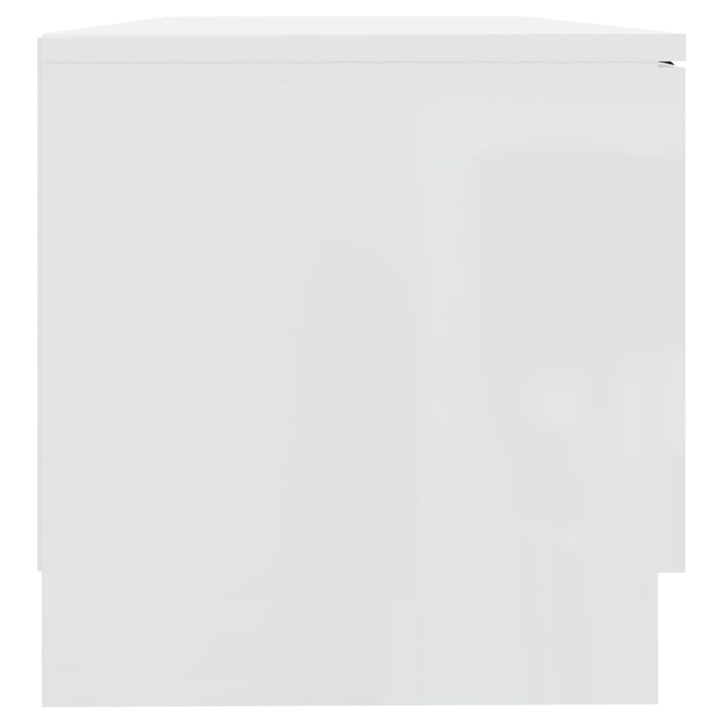 Meubles TV, 2 pièces, blanc brillant, 80 x 35 x 36,5 cm, matériau à base de bois