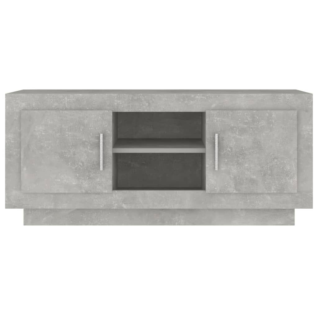 Meuble TV gris béton 102x35x45 cm en bois