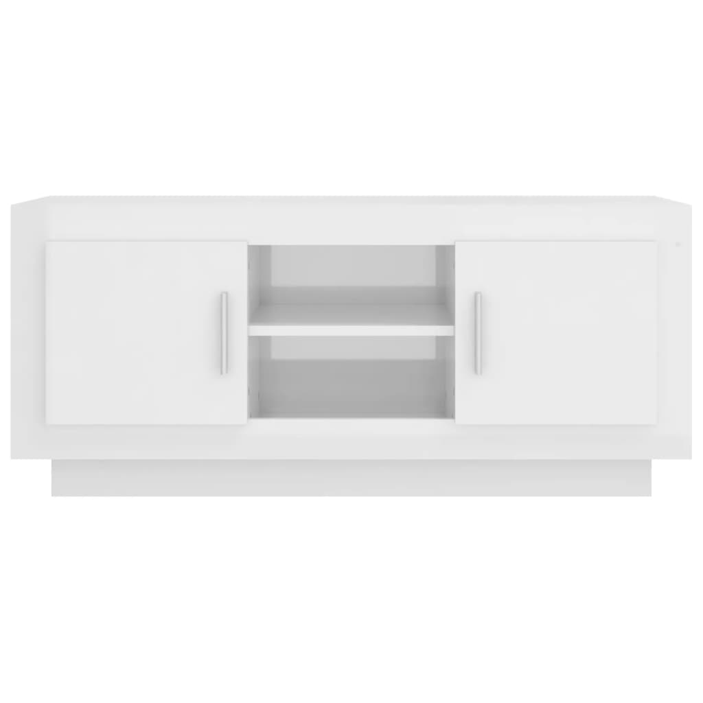 TV-Schrank Hochglanz-Weiß 102x35x45 cm Holzwerkstoff