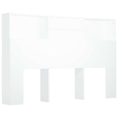 Bett-Kopfteil mit Ablagen Weiß 160x19x103,5 cm