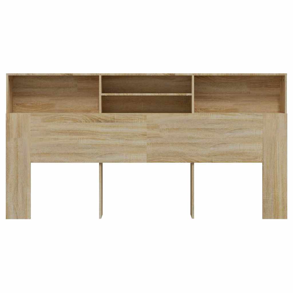 Kopfteil mit Ablagen Sonoma-Eiche 200x19x103,5 cm