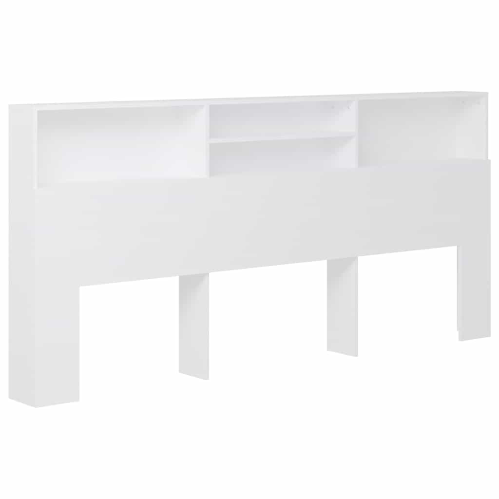 Kopfteil mit Ablagen Weiß 220x19x101,5 cm