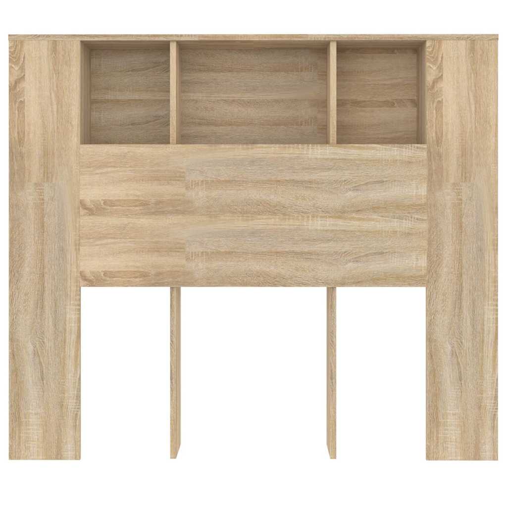 Kopfteil mit Ablagen Sonoma-Eiche 120x18,5x102,5 cm