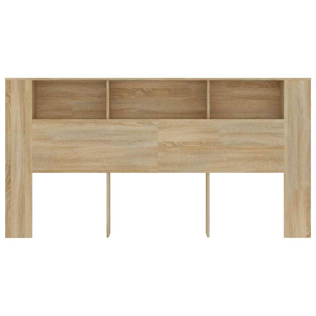 Kopfteil mit Ablagen Sonoma-Eiche 200x18,5x104,5 cm