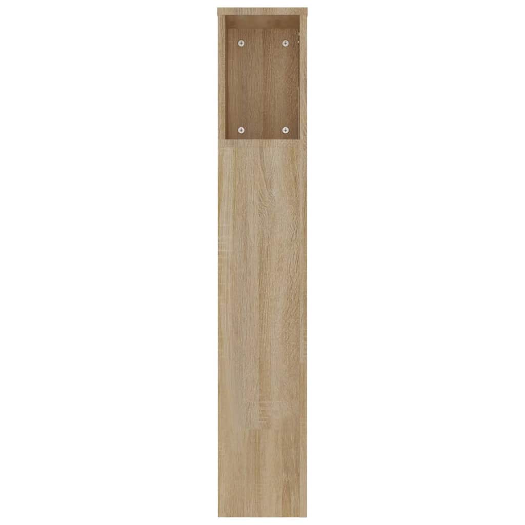 Kopfteil mit Ablagen Sonoma-Eiche 220x18,5x104,5 cm