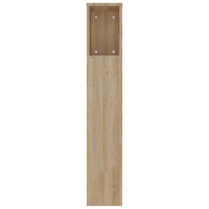 Kopfteil mit Ablagen Sonoma-Eiche 220x18,5x104,5 cm