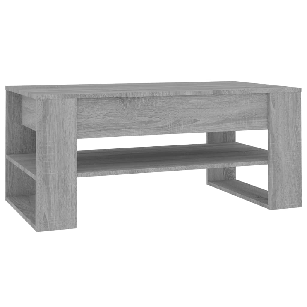 Table basse Sonoma grise 102x55x45 cm en bois