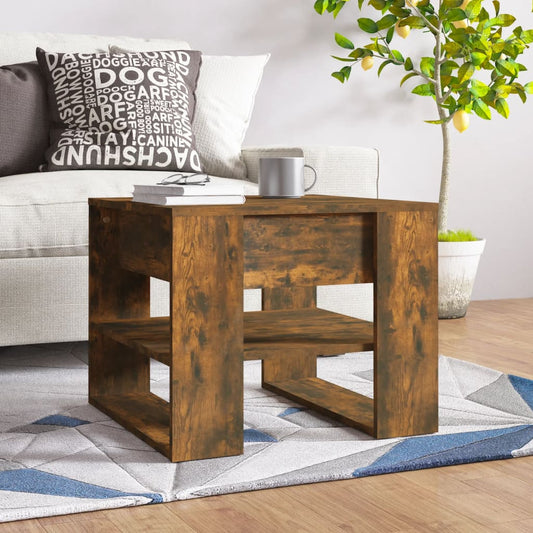 Coffee table smoked oak 55.5x55x45 cm wood material