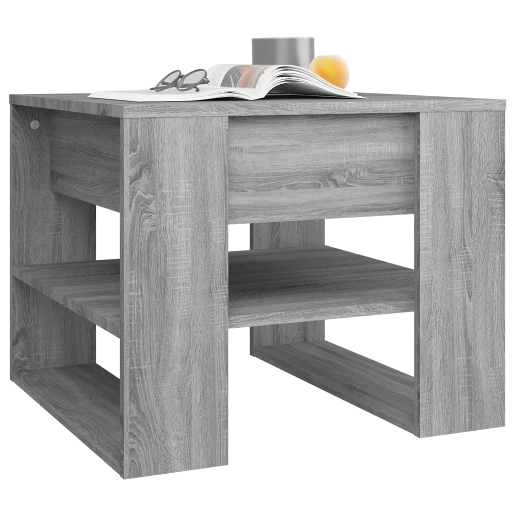 Table basse Sonoma grise 55,5x55x45 cm en bois