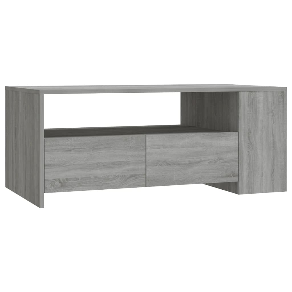 Table basse Sonoma grise 102x55x42 cm en bois