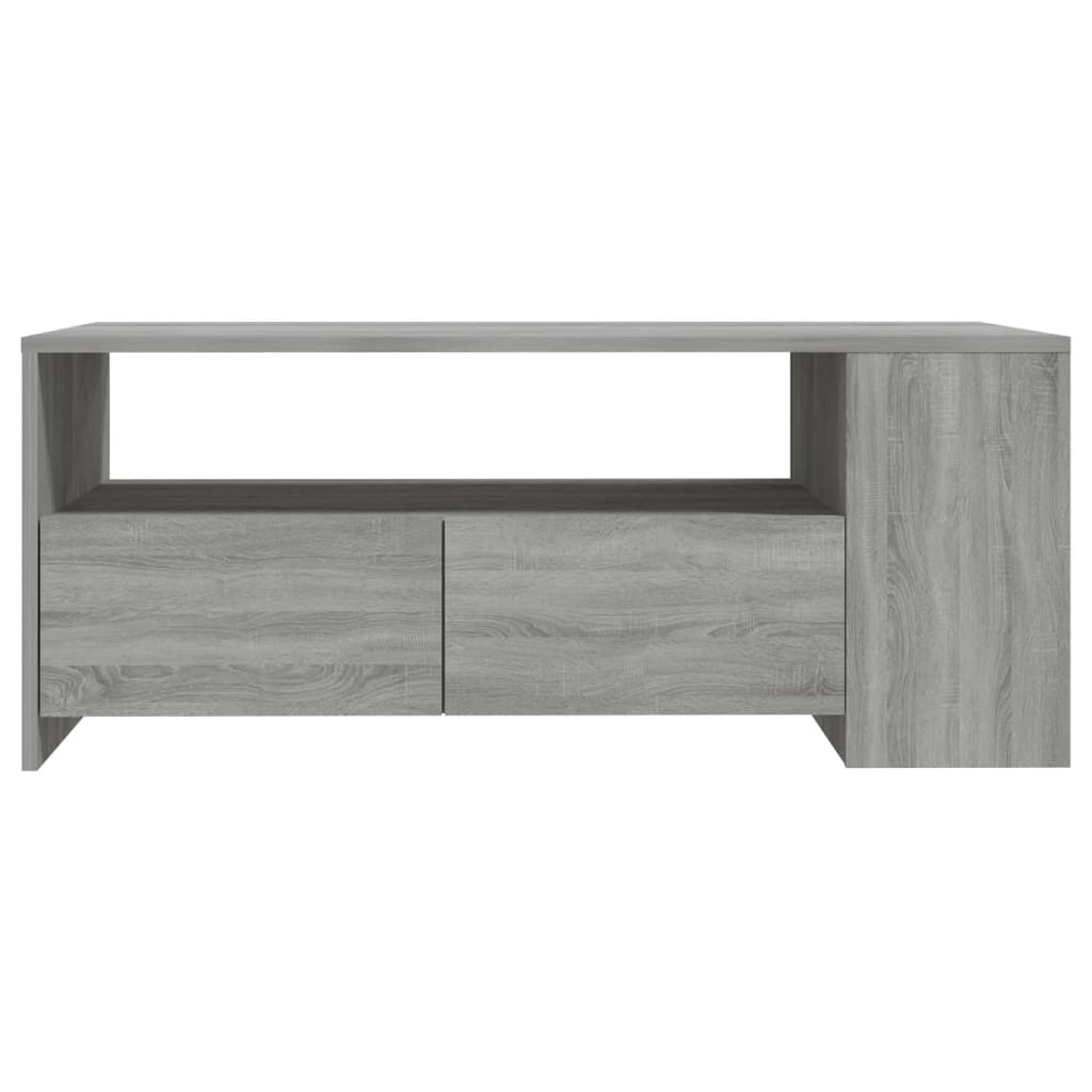 Table basse Sonoma grise 102x55x42 cm en bois