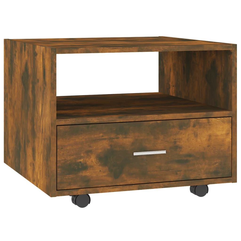 Table basse chêne fumé 55x55x40 cm en bois