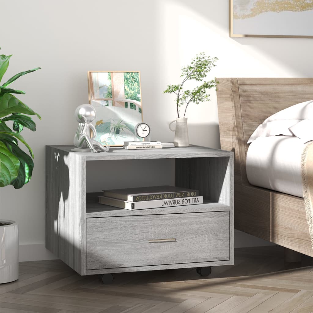 Table basse Sonoma grise 55x55x40 cm en bois