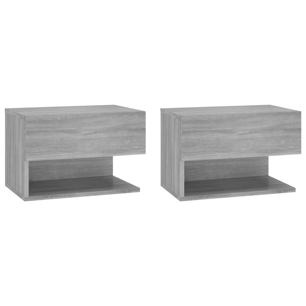 Tables de chevet murales 2 pcs. Gris Sonoma