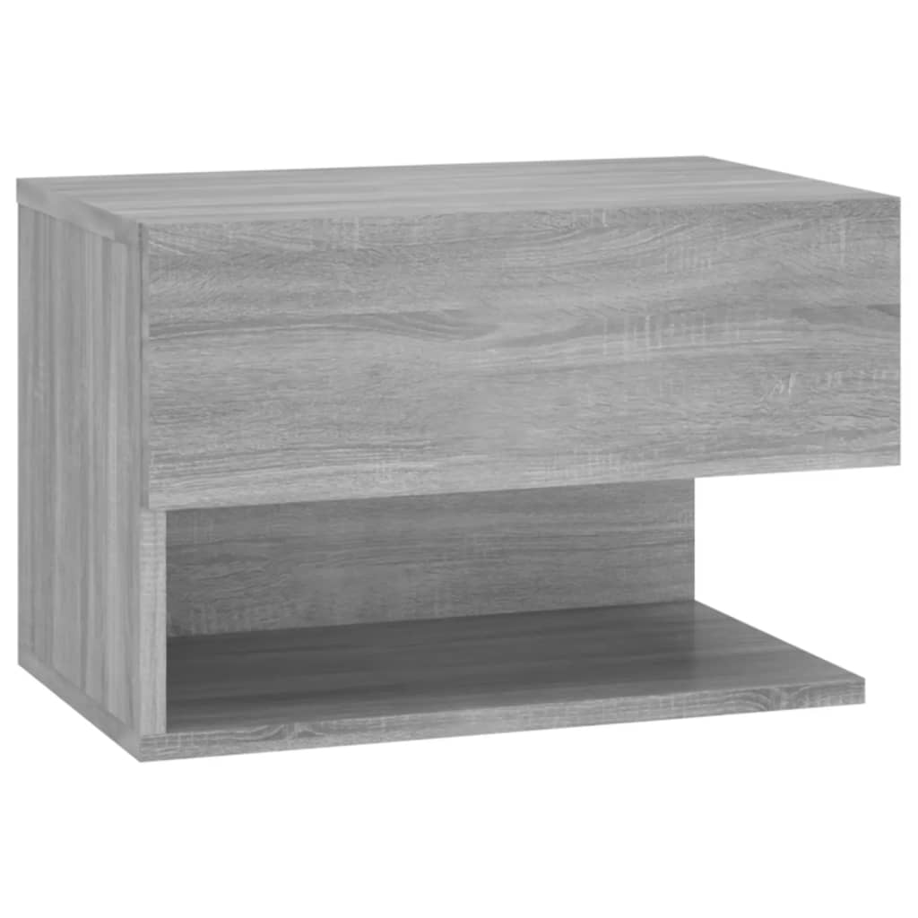 Tables de chevet murales 2 pcs. Gris Sonoma